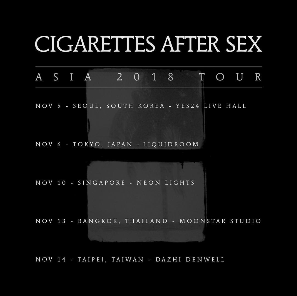 Cigarettes After Sex เตรียมตัวให้พร้อมกับคอนเสิร์ตที่ไทยพฤศจิกายนนี้