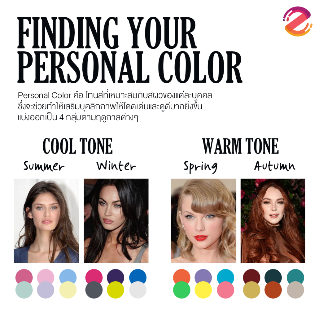 ชวนเช็ก Personal Color เบื้องต้นจากโทนสีผิวด้วยตัวเอง Zipevent