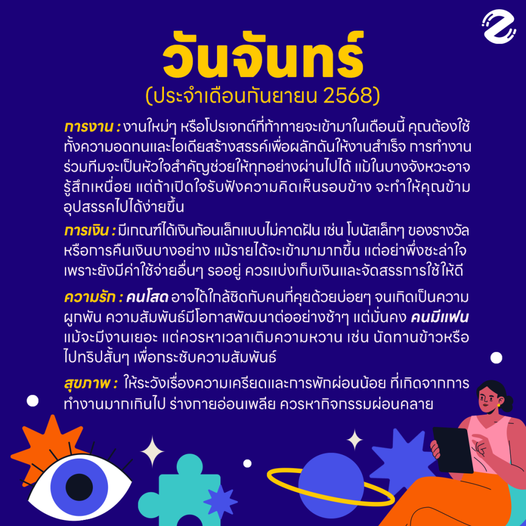 ดูดวงวันเกิด เดือนกันยายน 2568 ฟรี ! กับ Zipevent เช็กก่อนใคร !