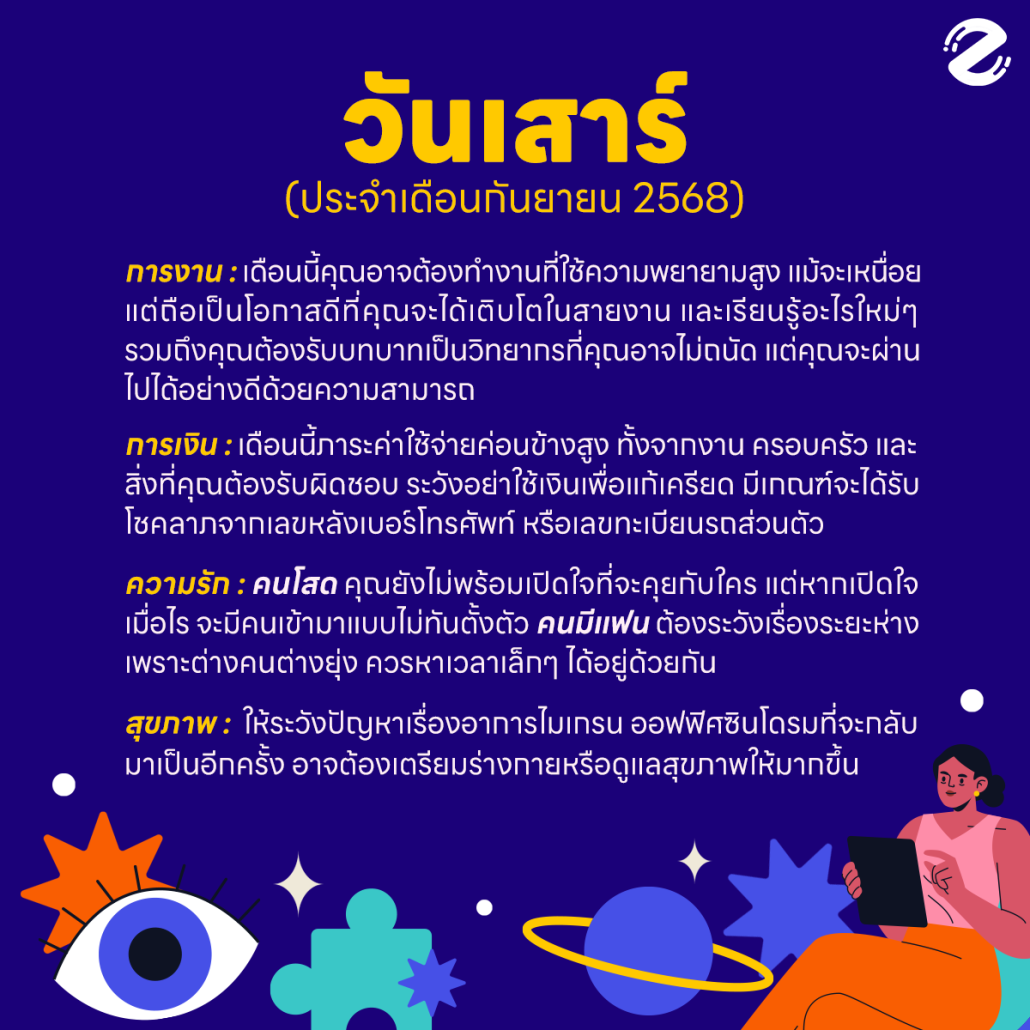 ดูดวงวันเกิด เดือนกันยายน 2568 ฟรี ! กับ Zipevent เช็กก่อนใคร !