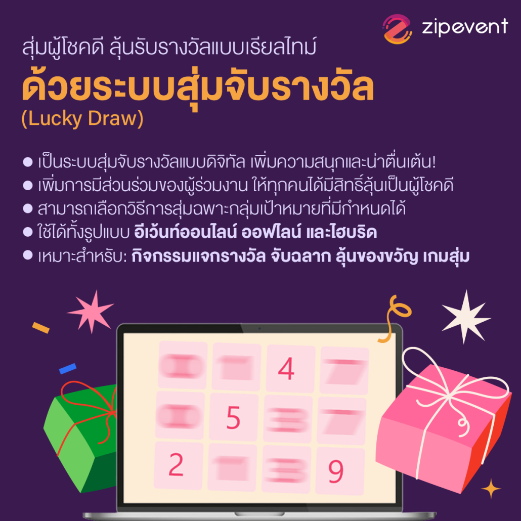 ระบบสำหรับงานปีใหม่ จาก Zipevent เตรียมจัดงานปาร์ตี้บริษัท ส่งท้ายปี ให้สนุก สะดวก และน่าประทับใจยิ่งกว่าที่เคย!
