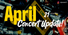 April Concert Update! รวม 21 คอนเสิร์ต เดือนเมษายน 2026 Zipevent