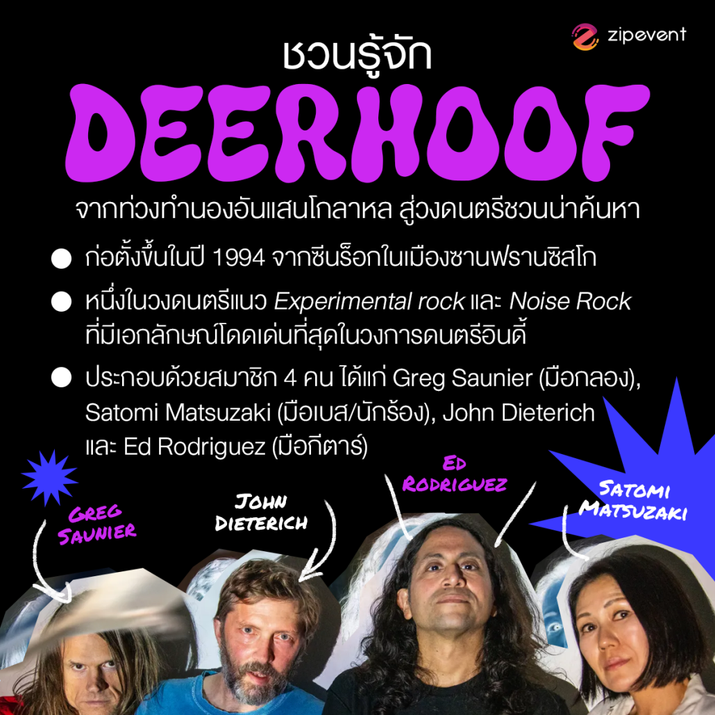 ชวนรู้จัก Deerhoof วงดนตรีสุดเก๋าแห่งสาย Noise Rock พร้อมเพลย์ลิสต์ครองใจชาวอินดี้! Zipevent