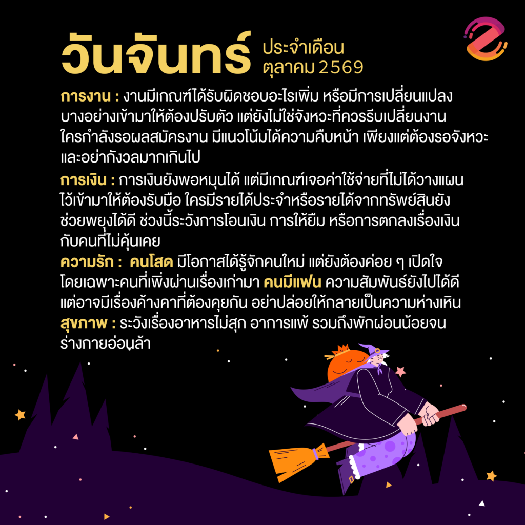 ดูดวงวันเกิด เดือนตุลาคม 2569 ฟรี ! กับ Zipevent เช็กก่อนใคร