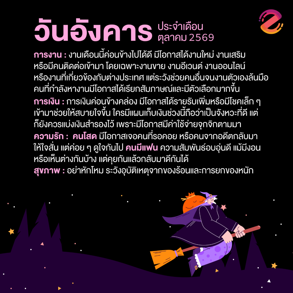 ดูดวงวันเกิด เดือนตุลาคม 2569 ฟรี ! กับ Zipevent เช็กก่อนใคร