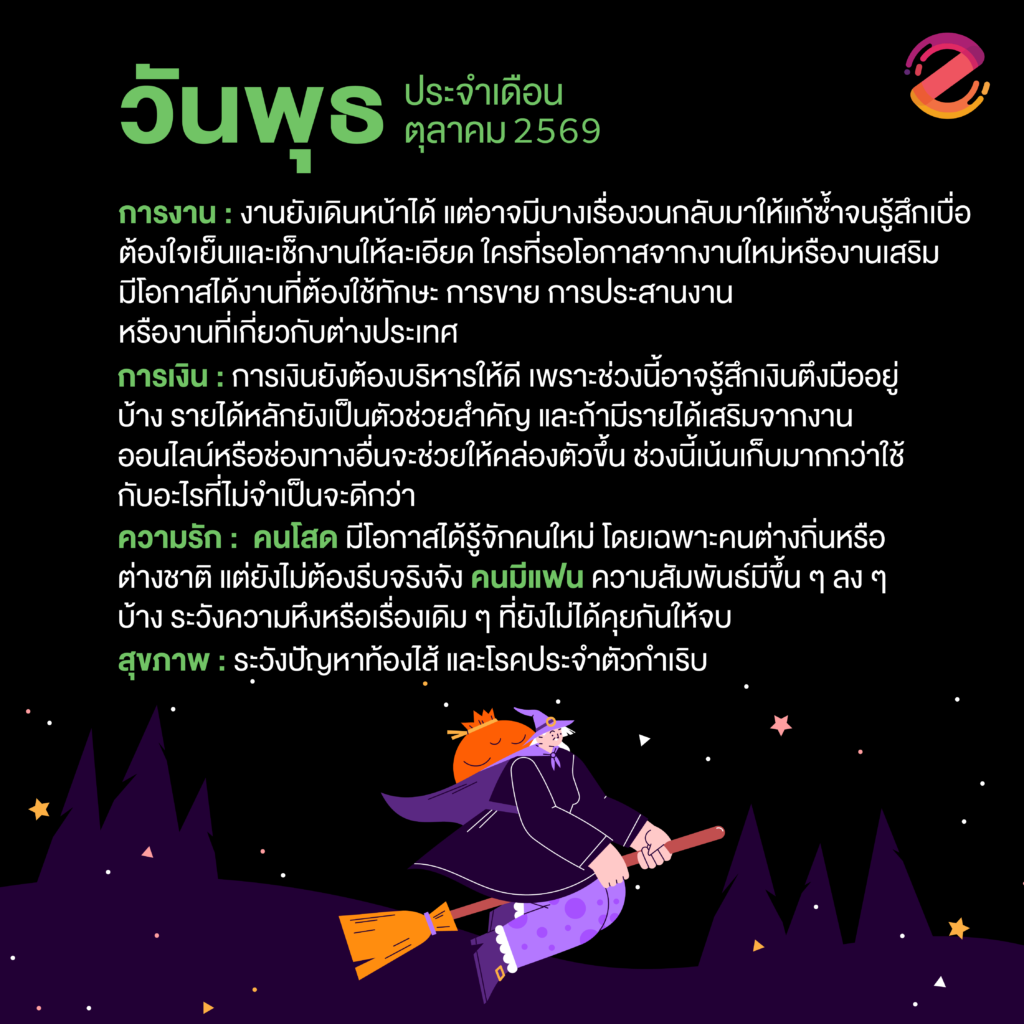 ดูดวงวันเกิด เดือนตุลาคม 2569 ฟรี ! กับ Zipevent เช็กก่อนใคร
