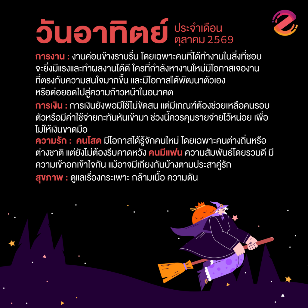 ดูดวงวันเกิด เดือนตุลาคม 2569 ฟรี ! กับ Zipevent เช็กก่อนใคร