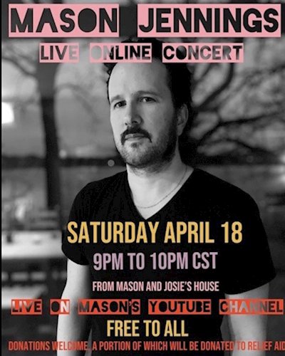 Mason Jennings Live Online Concert Zipevent