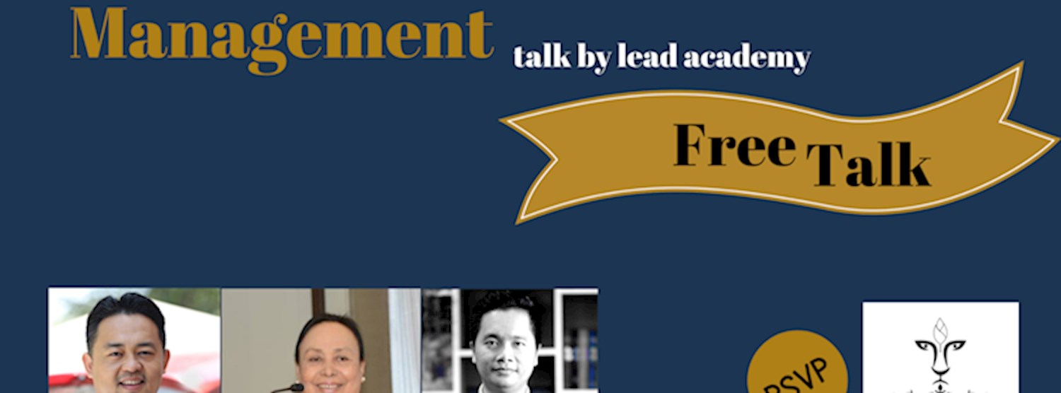 Management Talk by lead academy Zipevent
