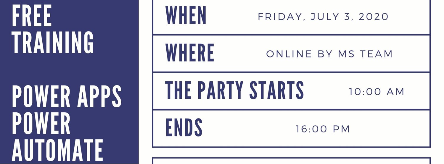 Free Training PowerApps & Power Automate Zipevent