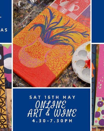 Online Adult Art & Wine - Yayoi’s Objects (acrylics on canvas) Zipevent