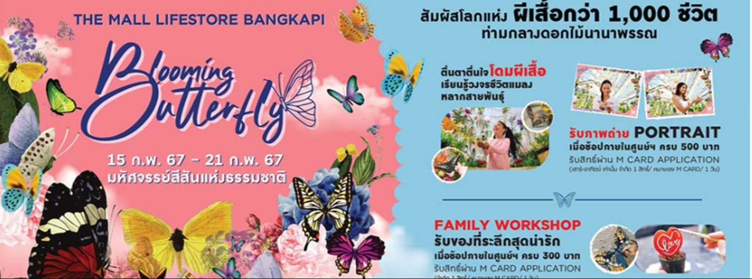 THE MALL LIFESTORE BANGKAPI BLOOMING BUTTERFLY Zipevent