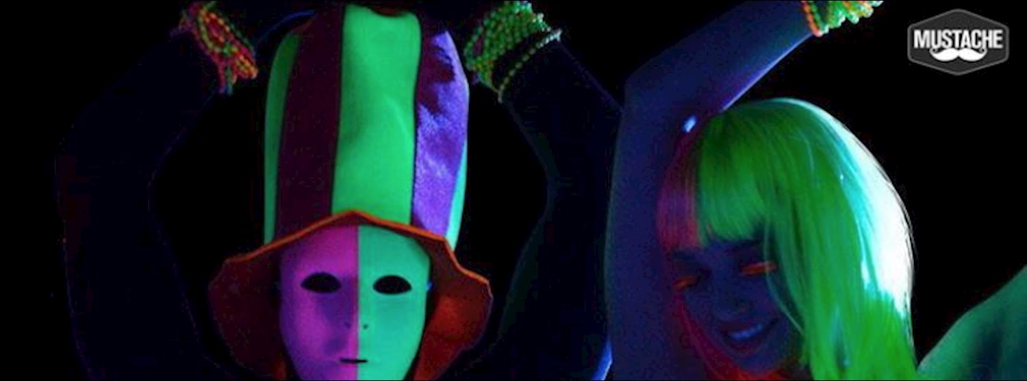 Mustache Black Light Room® Zipevent