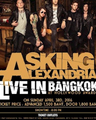 Asking Alexandria live in Bangkok 2016 Zipevent