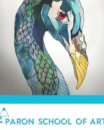 Online Art & Wine: Inky Birds (a fundraiser) Zipevent