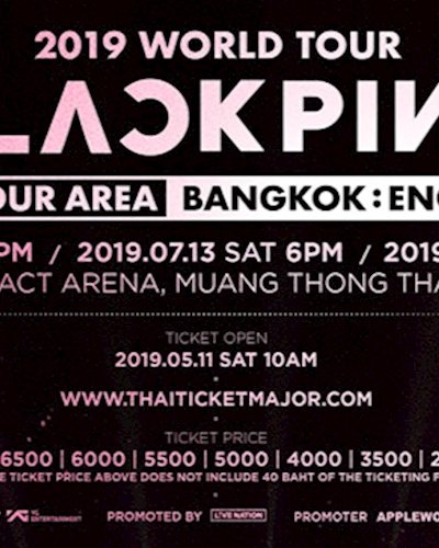 Blackpink 2019 World Tour [In Your Area] Bangkok : Encore Zipevent