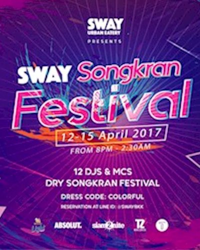 SWAY Songkran Festival 2017 Zipevent