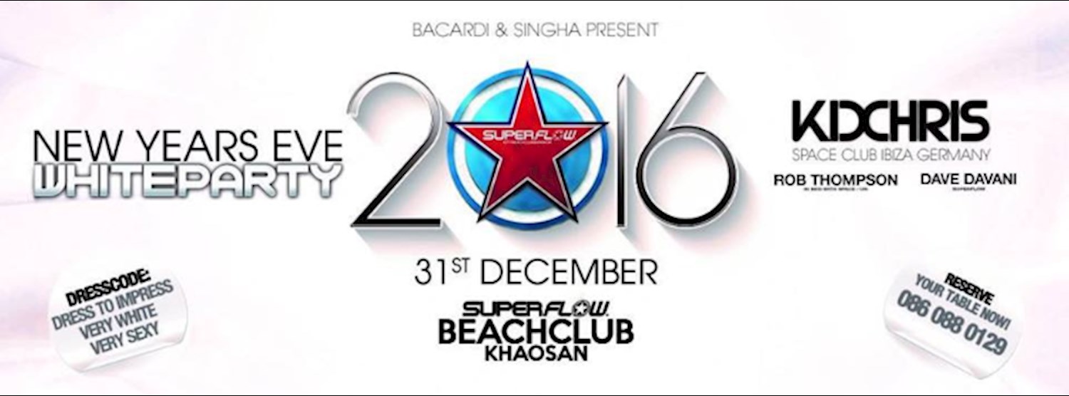 NYE 2016 Open Air White Party  Kid Chris at Superflow Zipevent