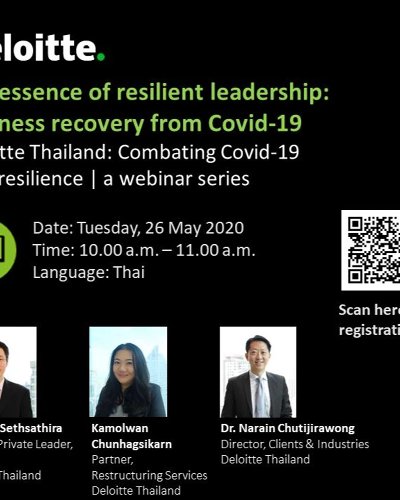 Deloitte Thailand: Combating Covid-19 with resilience|a webinar Zipevent