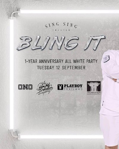 Bling It All-White First Anniversary Party Zipevent