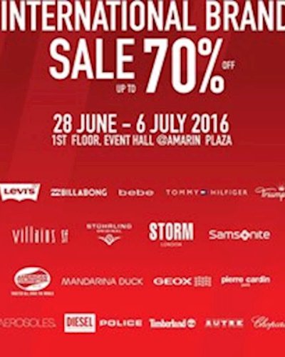 Amarin Brand Sale : International Brands Sale Up to 70% Zipevent