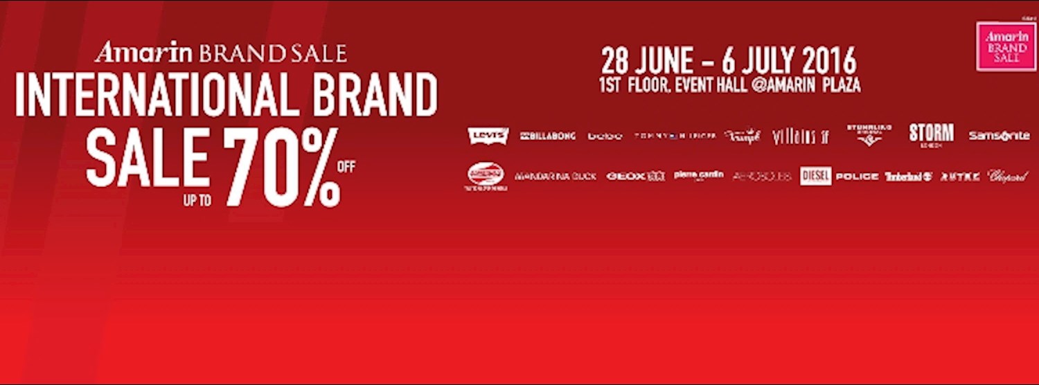 Amarin Brand Sale : International Brands Sale Up to 70% Zipevent