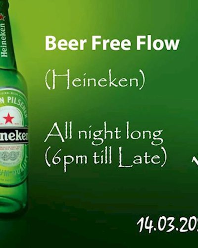 Heineken Beer Free Flow All Night Long Zipevent