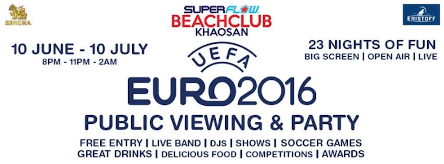 EURO 2016: 23 DAYS OF FREE PUBLIC VIEWING EVENT Zipevent