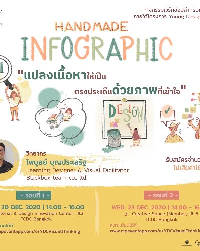กิจกรรม Workshop : สื่อทำมือ Handmade Info graphic Zipevent