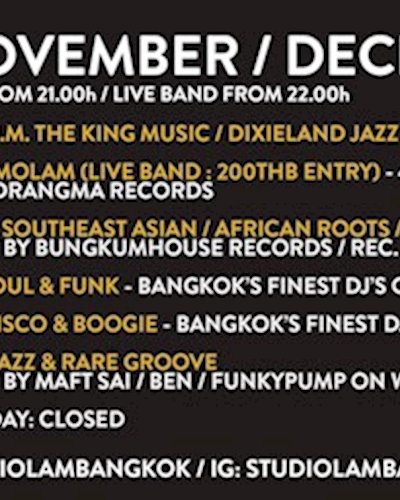 Studio Lam Music : November & December 2016 Zipevent