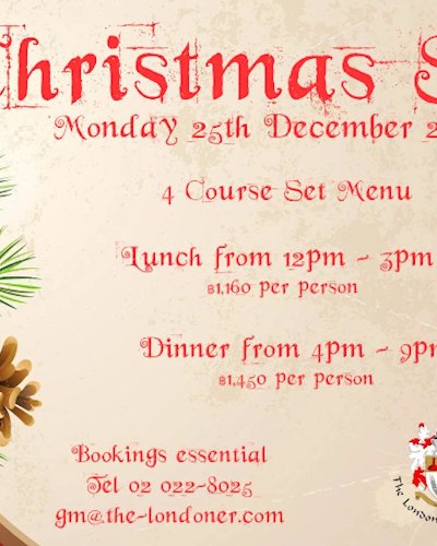 Christmas Day Set Menu Zipevent