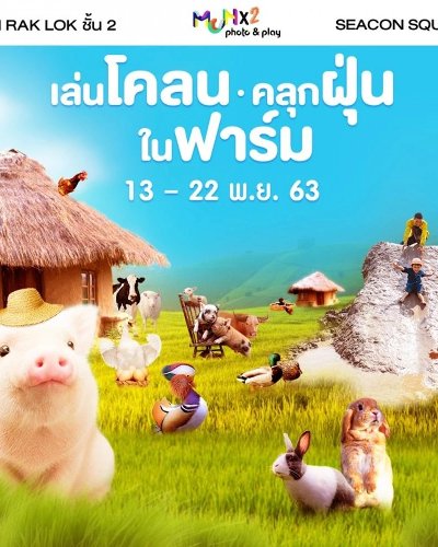 เล่นโคลน คลุกฝุ่น ในฟาร์ม Zipevent