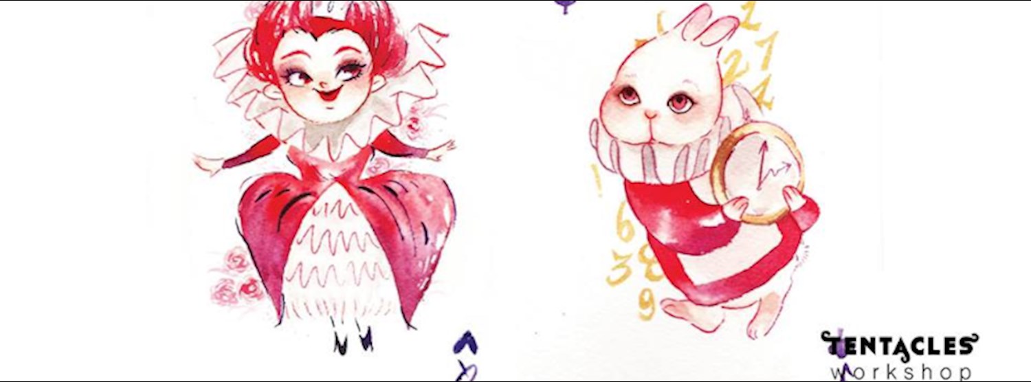 Alice in Wonder Watercolor Workshop Zipevent