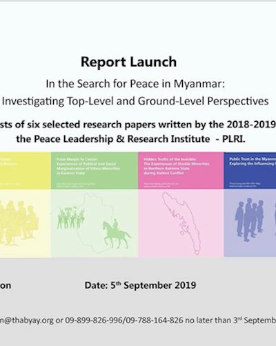 PLRI Research Report Launch: In the Search for Peace in Myanmar Zipevent