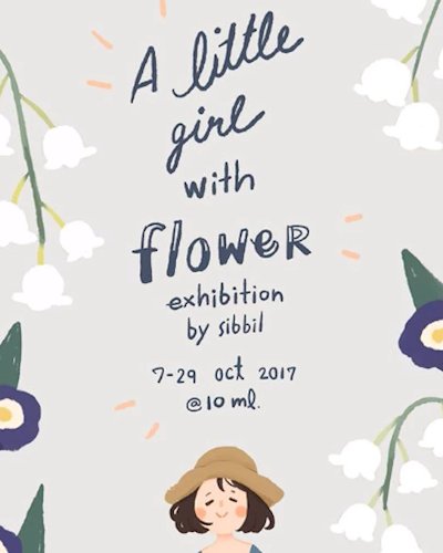A little girl with her flowers : exhibition by sibbil Zipevent