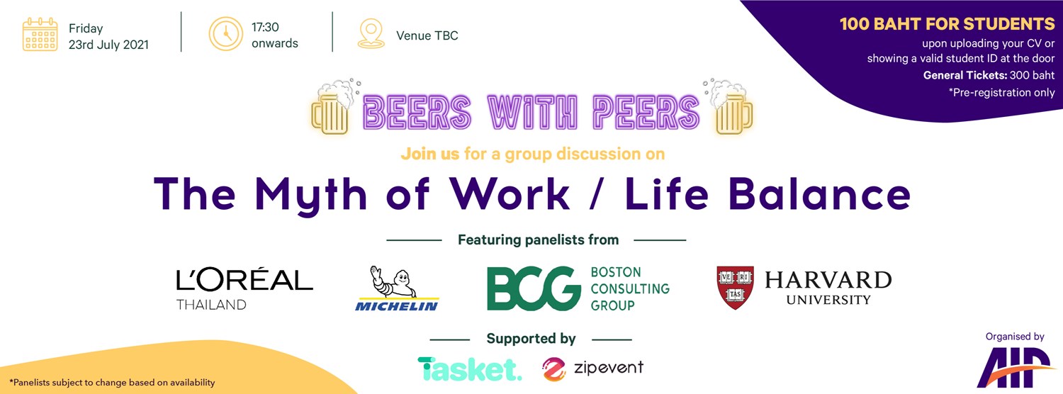 Beers with Peers: The Myth of Work/Life Balance  Zipevent