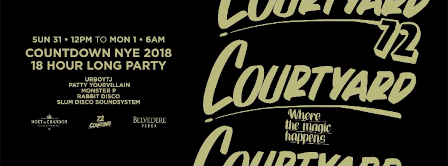 Countdown NYE 2018 at 72 Courtyard Zipevent