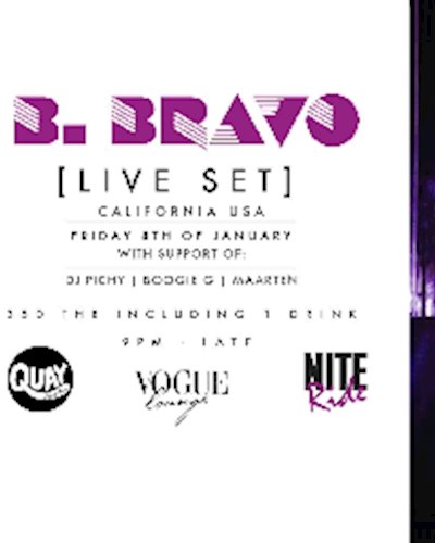 B. BRAVO LIVE SET at VOGUE Lounge Zipevent