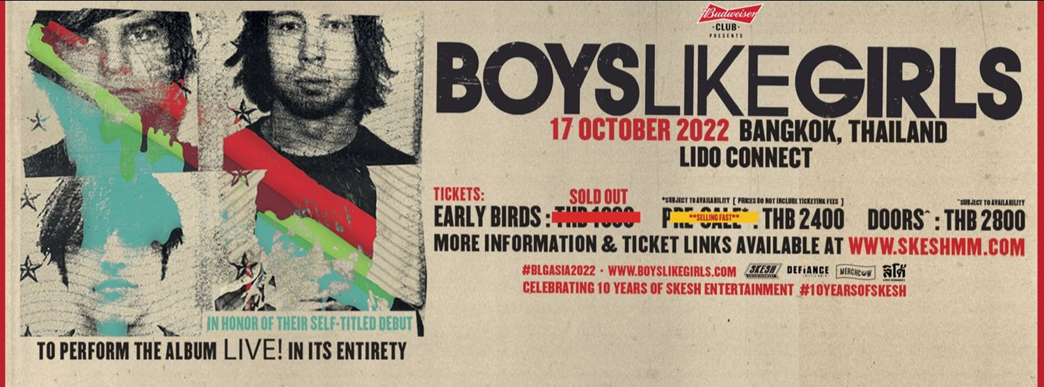 BOYS LIKE GIRLS Live In Bangkok Zipevent