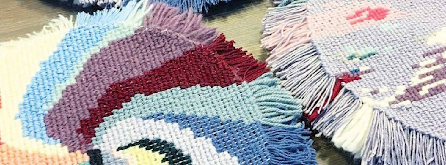 Rya rug, Brooch and Cushion Workshop Zipevent