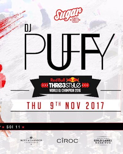 Sugar Club Presents: DJ Puffy- Thursday, 9th November Zipevent
