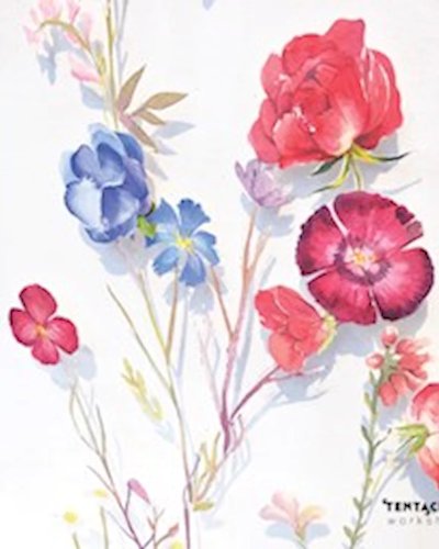Watercolor Workshop : Floral collage on Acrylic Zipevent