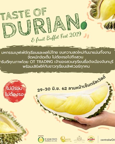 Taste of Durian & Fruit Buffet Fest 2019 Zipevent