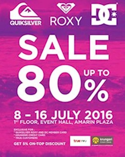 Amarin Brand Sale: Quicksilver Roxy & DC Sale up to 80% Zipevent
