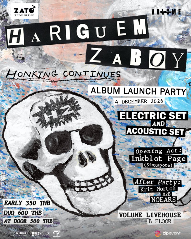 ZATO Presents Hariguem Zaboy Honking Continues Album Launch Party Zipevent