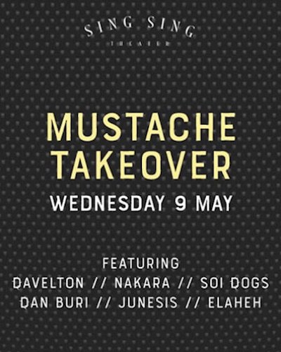 Mustache Takeover at Sing Sing Theater Zipevent