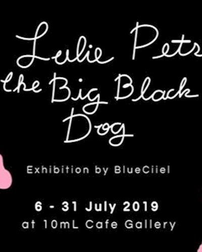 Julie Pets the Big Black Dog: Exhibition by Blueciiel Zipevent