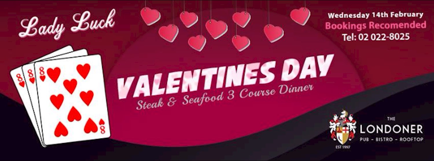 Londoner Lady Luck Valentines Dinner Zipevent