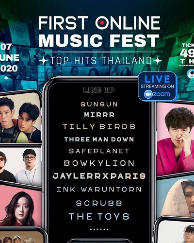 FIRST INTERACTIVE ONLINE MUSIC FESTIVAL: TOP HITS THAILAND Zipevent