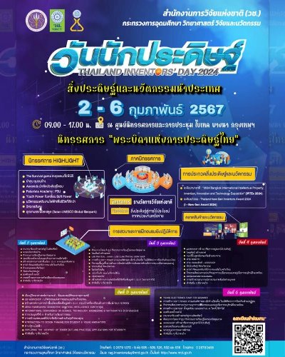 วันนักประดิษฐ์ ประจำปี 2567 Thailand Inventors’ Day 2024 Zipevent